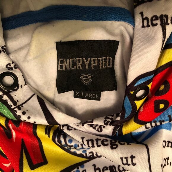 Encrypted comic hoodie Size Extra Large, Color white - Picture 4 of 6